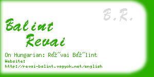 balint revai business card